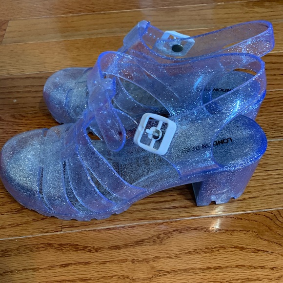 London Rebel Jelly Heeled Sandals 